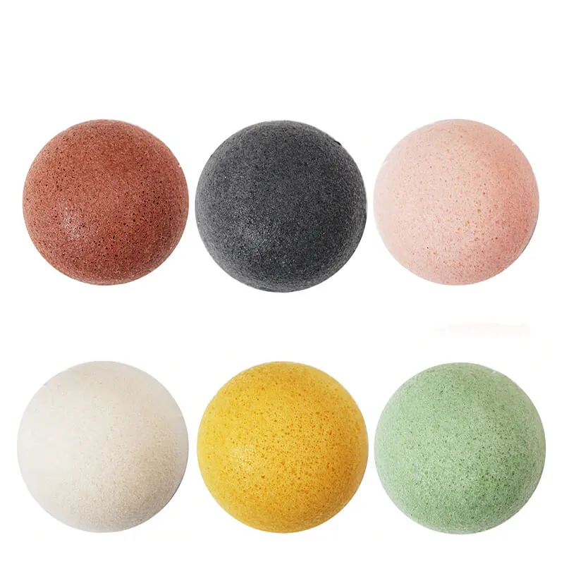 hilloo-konjac-ponge-visage-naturelle-lot-de-6-exfoliante image 1