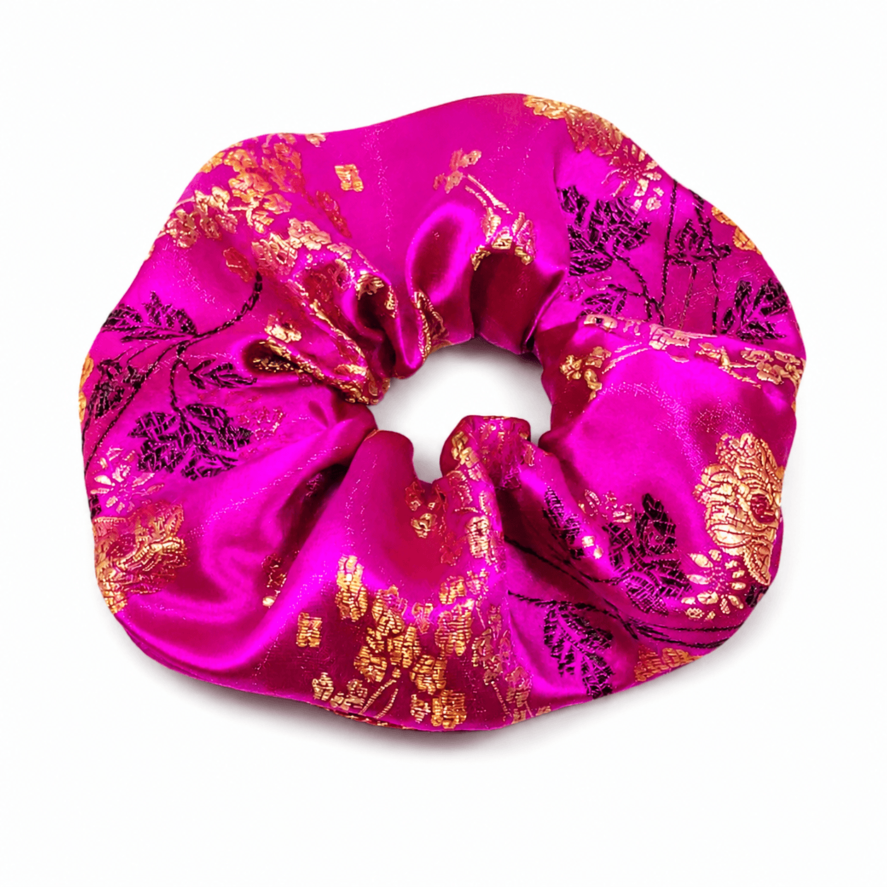 au-bonheur-de-petite-fleur-chouchou-rose-dor-tissu-japonais-fleuri image 2