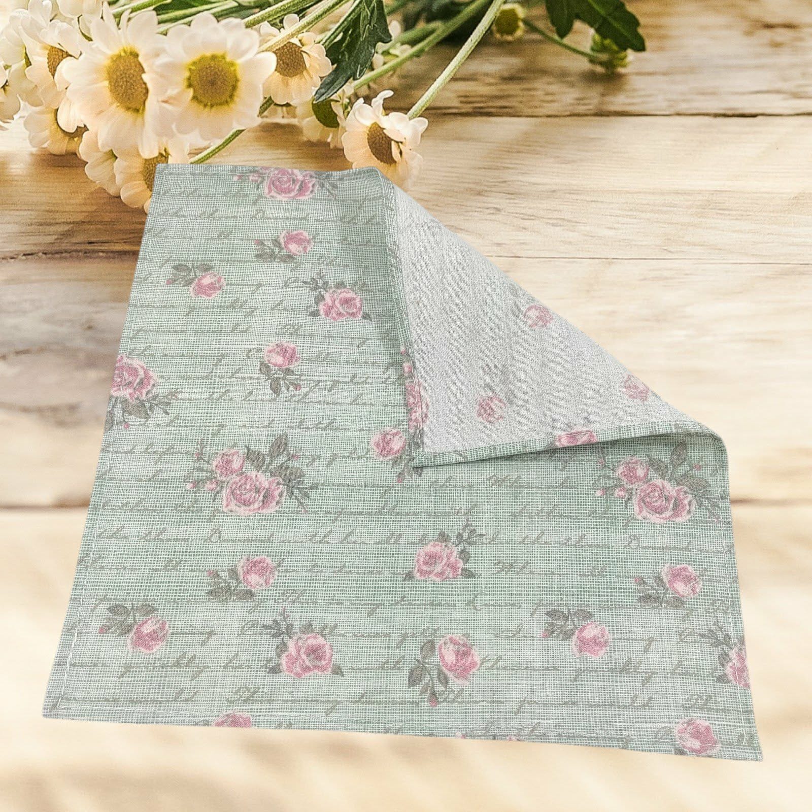 au-bonheur-de-petite-fleur-mouchoirs-tissu-lavables-verts-coton-bio image 3