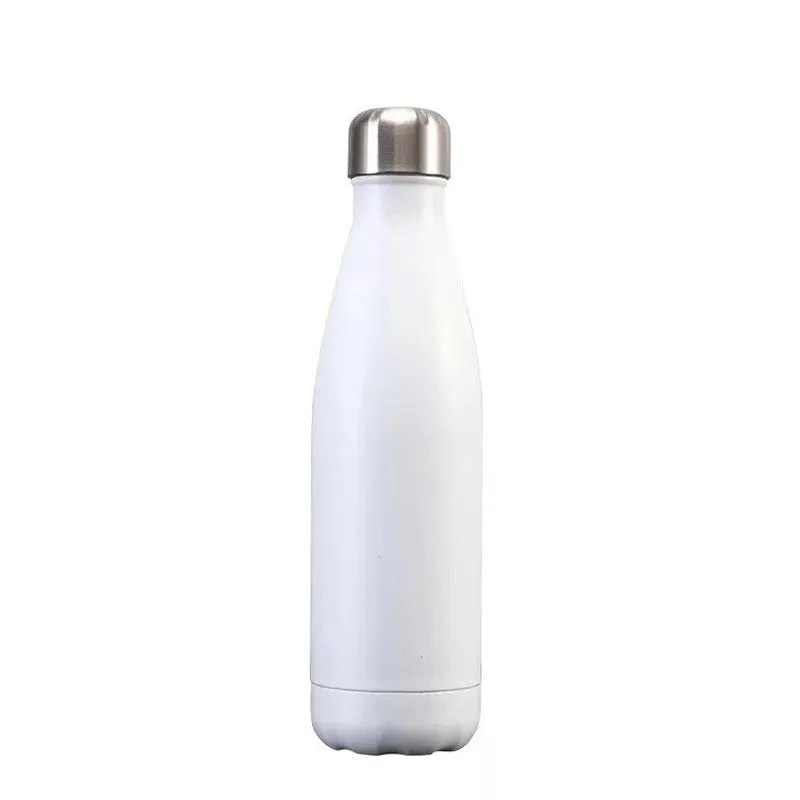 hilloo-bouteilles-inox-blanc-mat-gourde-isotherme-500-ml image 1