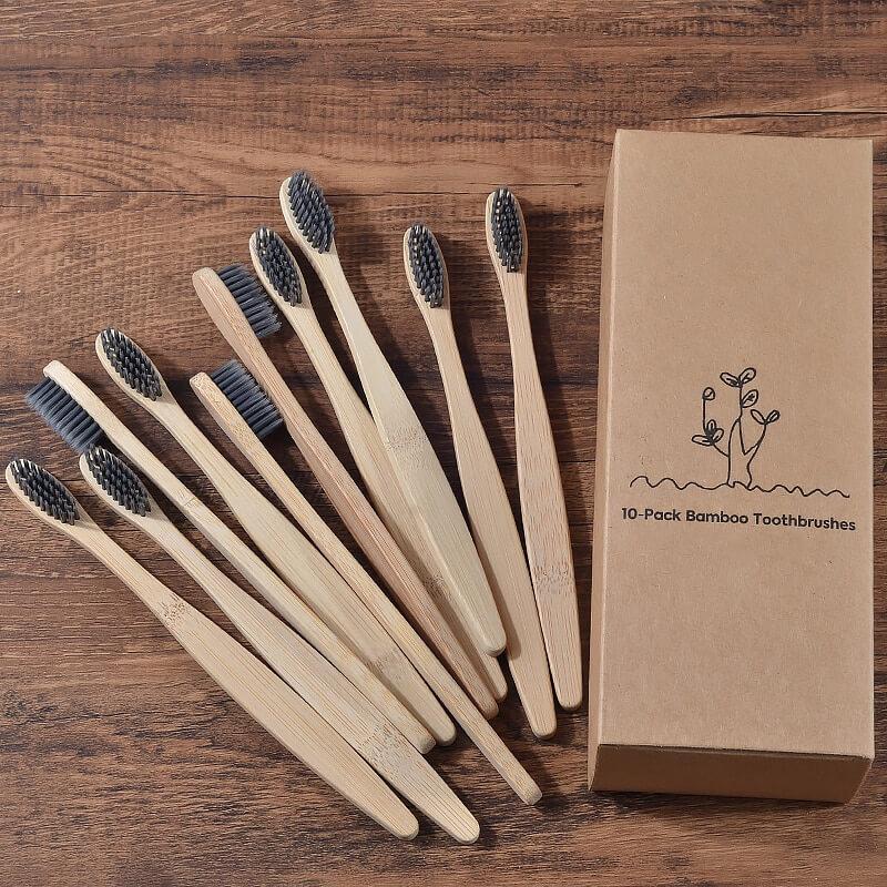 hilloo-brosses-bambou-charbon-brosse-dents-adulte-lot-10 image 2