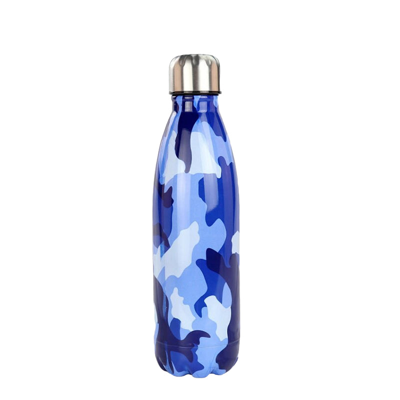 hilloo-camouflage-bleu-bouteille-inox-isotherme-500-ml image 1