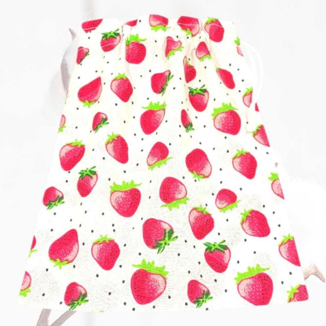 au-bonheur-de-petite-fleur-sac-vrac-bio-fraises-coton-gots-r-utilisable image 1