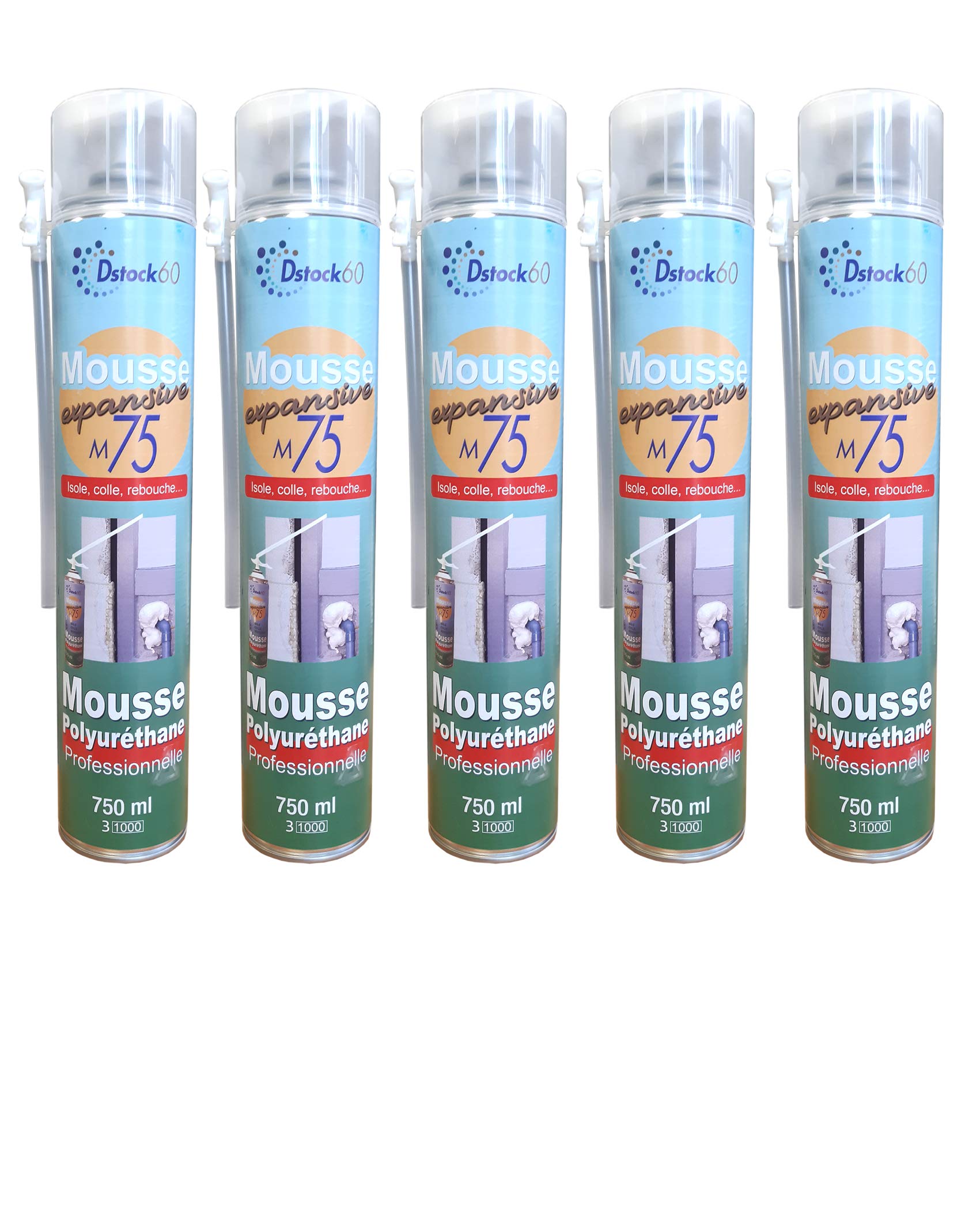 dstock60-lot-5-mousses-expansives-manuelles-polyur-thane-750ml image 1