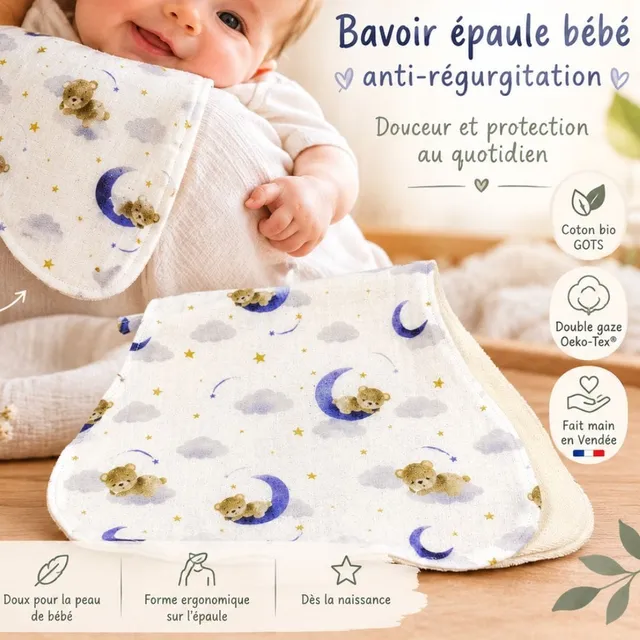 au-bonheur-de-petite-fleur-coin-des-b-b-s-bavoir-paule-b-b-coton-bio image 1