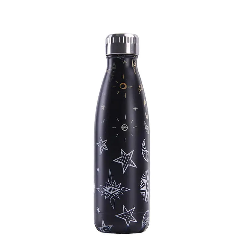 hilloo-toiles-bouteille-inox-isotherme-500ml-noire image 1