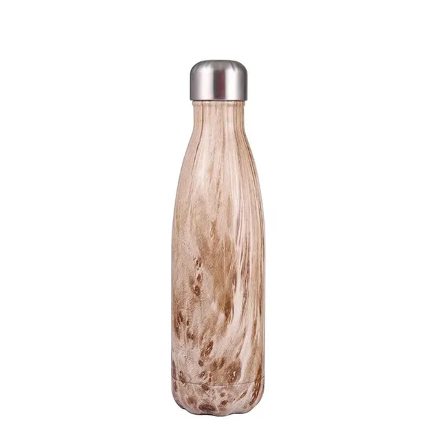 hilloo-bouteille-inox-bois-blanc-500-ml-isotherme image 1
