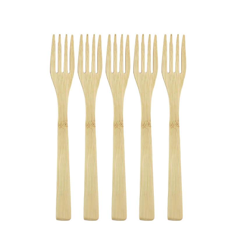 hilloo-couverts-bambou-fourchette-5-pcs-20-cm-naturel image 1