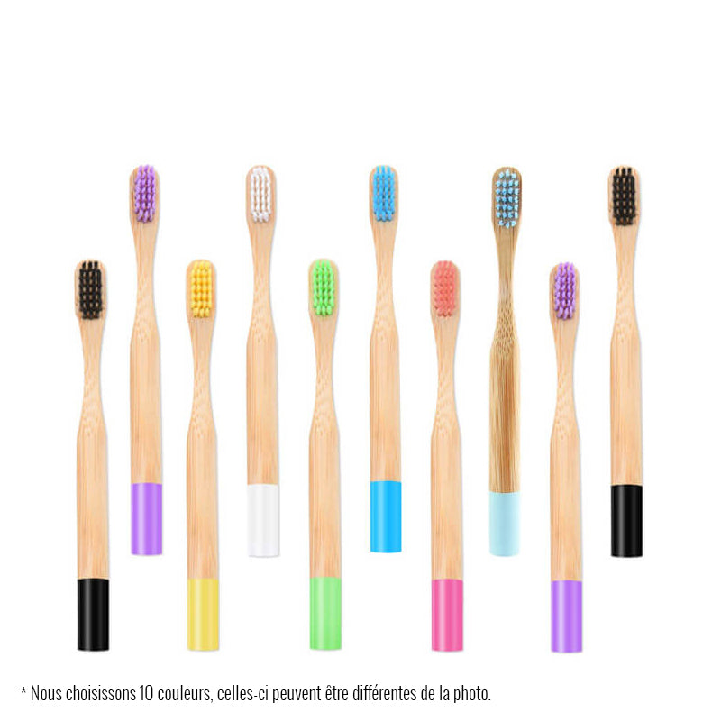 hilloo-brosse-dents-bambou-enfant-10-pcs-color image 2