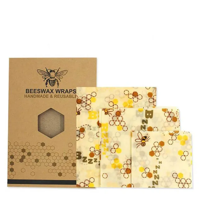 hilloo-emballage-cire-d-abeille-abeille-lot-3-lavable image 1