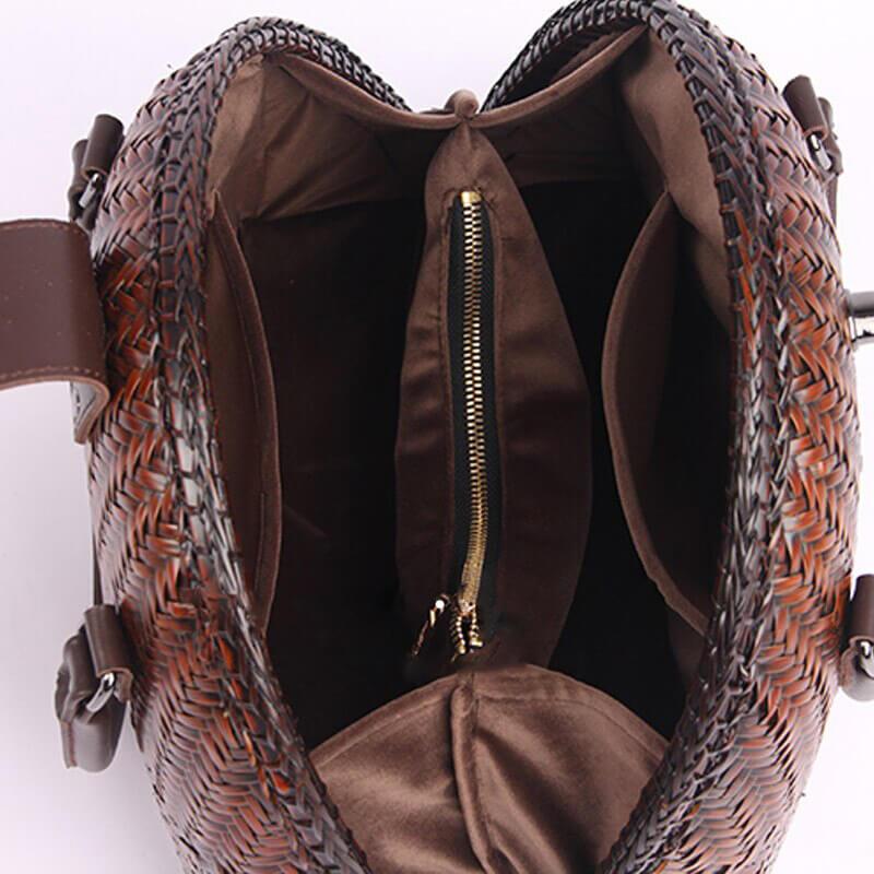 hilloo-luxe-sac-bambou-tress-main-anses-cuir image 5