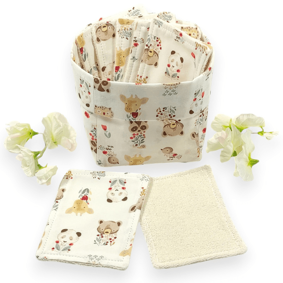 au-bonheur-de-petite-fleur-coffret-10-lingettes-b-b-coton-bio-pani-re image 1
