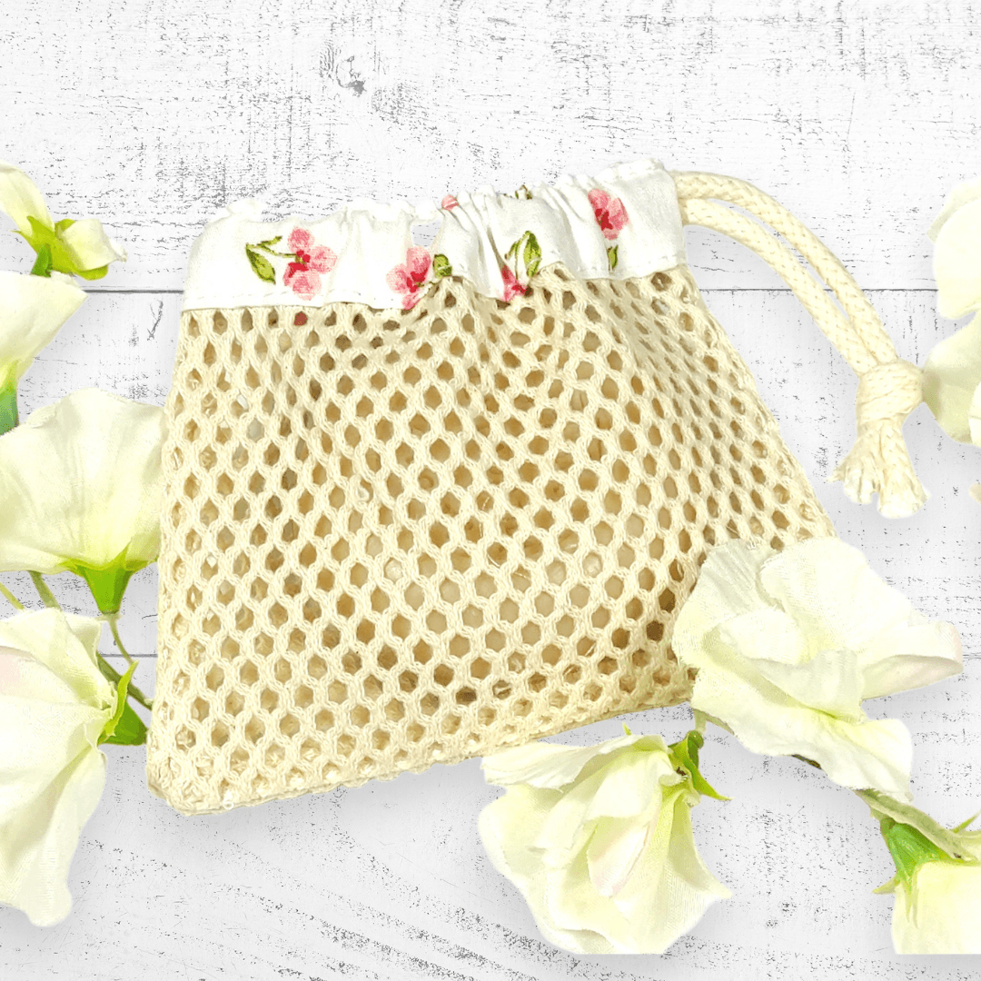au-bonheur-de-petite-fleur-filet-savon-solide-coton-bio-gots-9-5x11-5-cm image 2