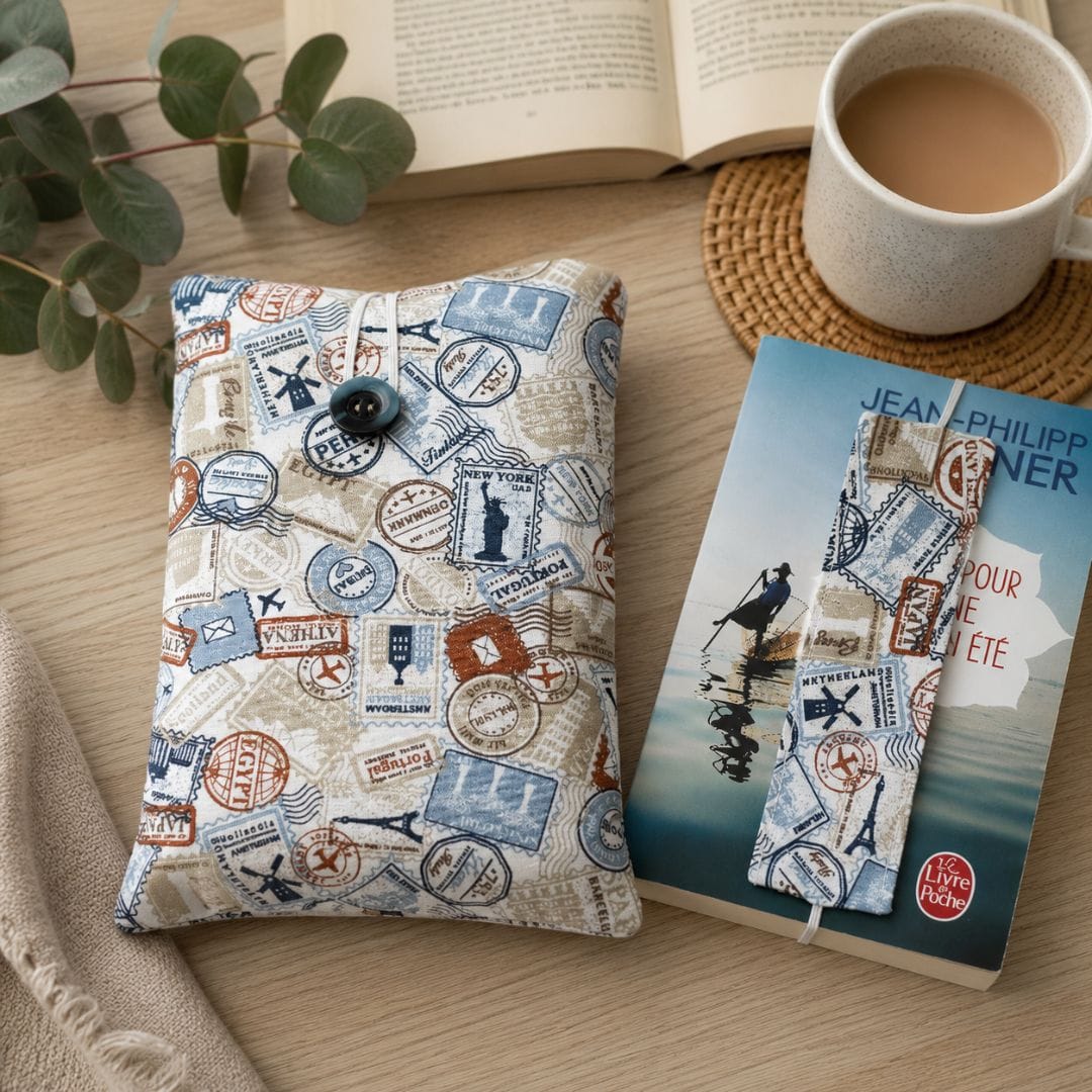 au-bonheur-de-petite-fleur-pochette-livre-pays-bleu-coton-21x15 image 1