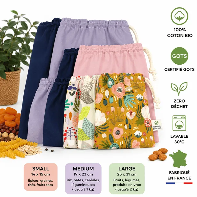 au-bonheur-de-petite-fleur-sac-vrac-coton-bio-small-r-utilisable-14x15 image 1