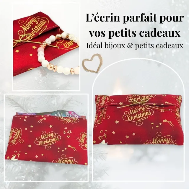 au-bonheur-de-petite-fleur-pochette-cadeau-no-l-rouge-merry-christmas image 1