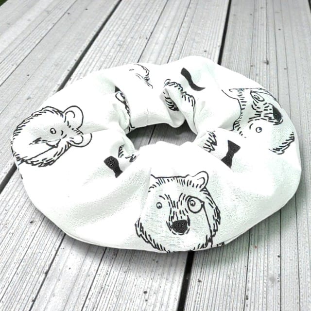 au-bonheur-de-petite-fleur-chouchou-enfant-oursons-blanc-coton image 1