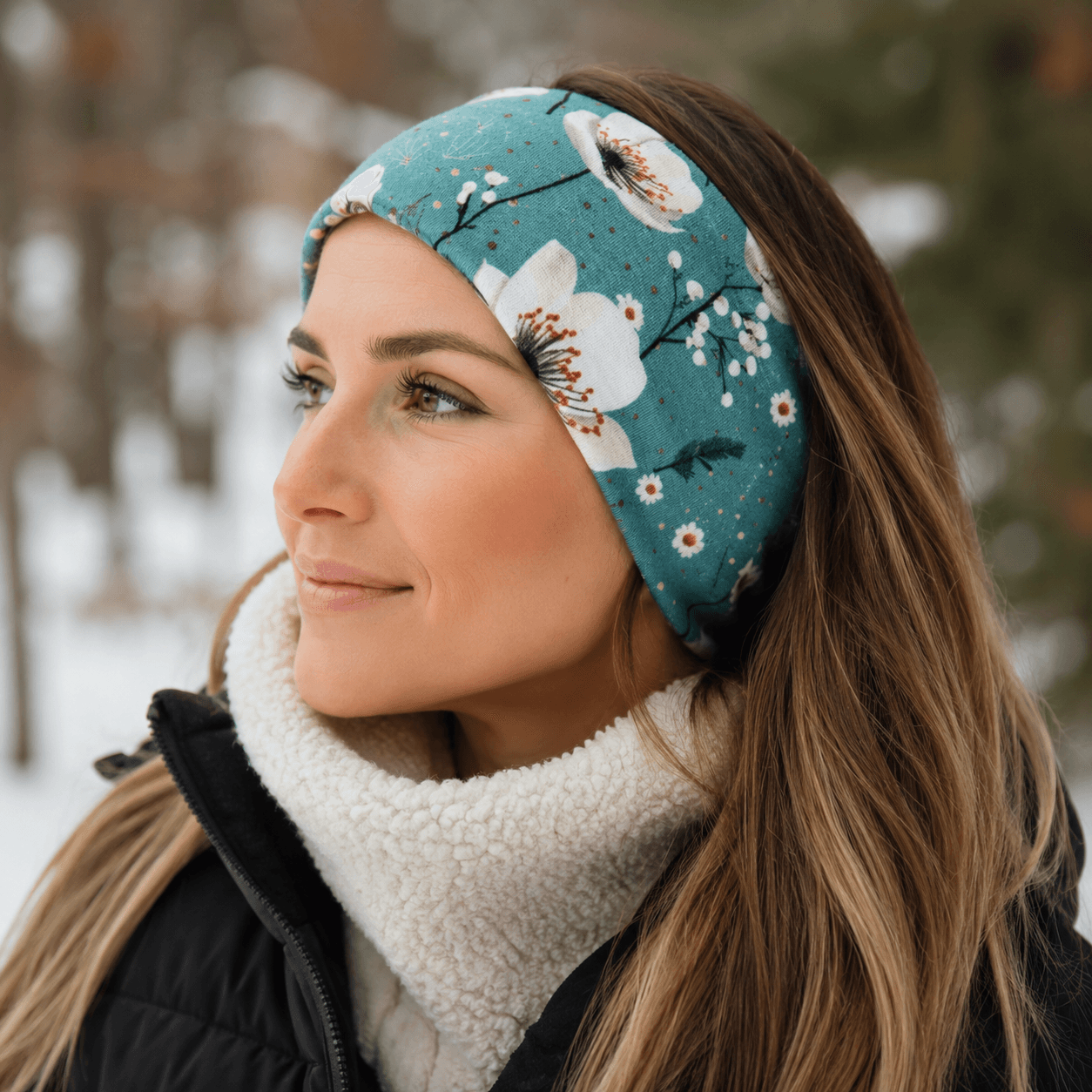 au-bonheur-de-petite-fleur-bandeau-polaire-femme-fleurs-menthol-oeko-tex image 1