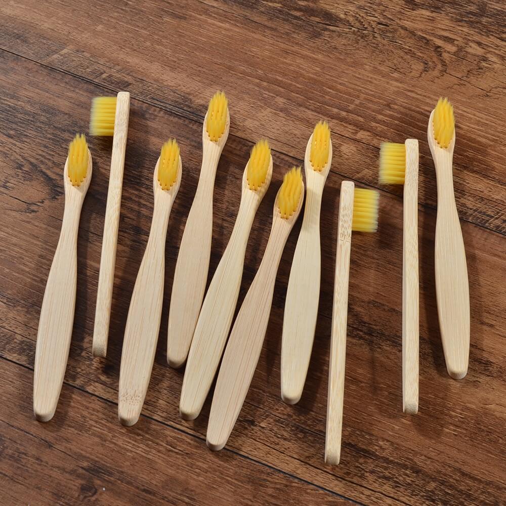 hilloo-brosses-dents-bambou-enfant-brosse-naturel-lot-10-multicolore image 5