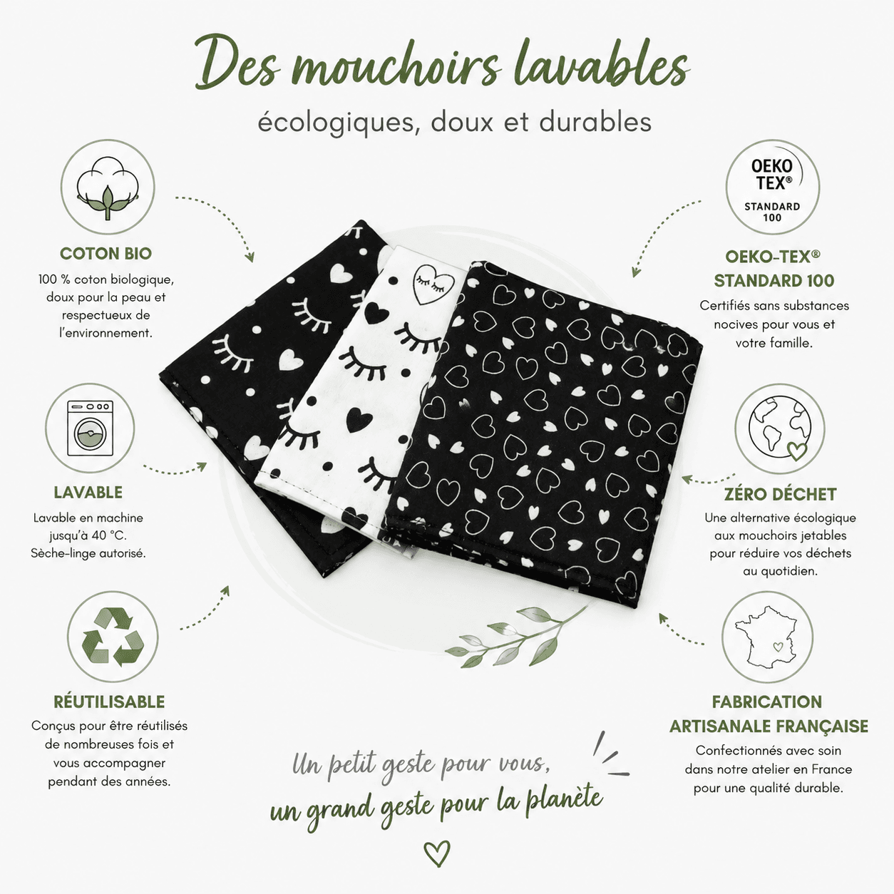 au-bonheur-de-petite-fleur-mouchoirs-coton-bio-lavables-25x25-bicolore image 6