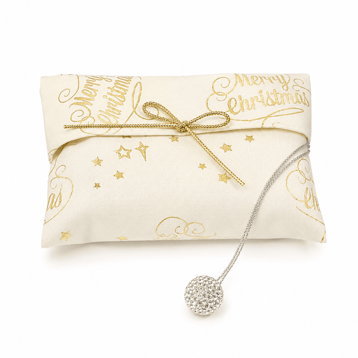 au-bonheur-de-petite-fleur-pochette-cadeau-cr-me-tissu-r-utilisable-12x9 image 2