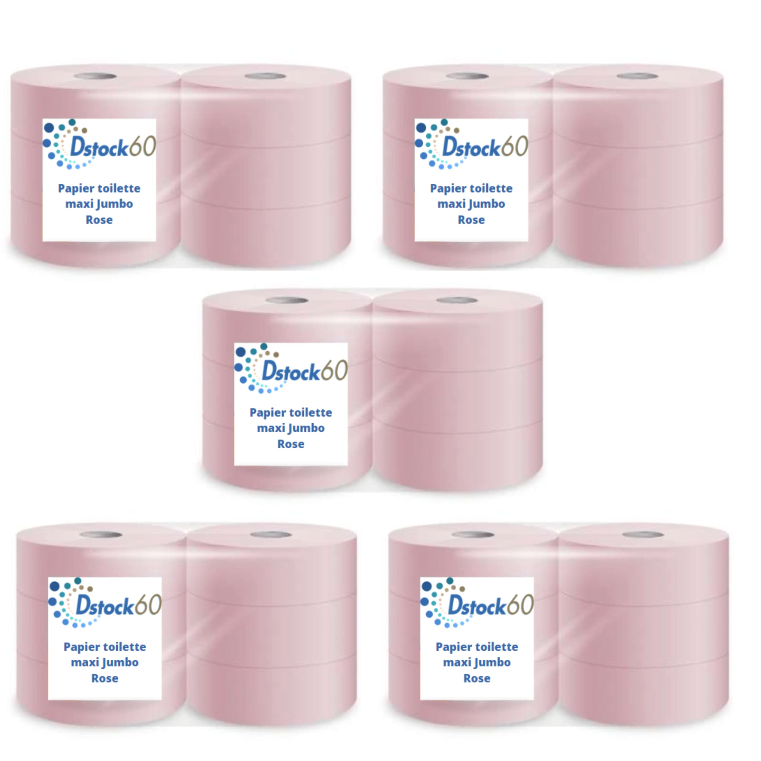dstock60-papier-toilette-rose-maxi-jumbo-1-pli-lot-30-extra-long image 1