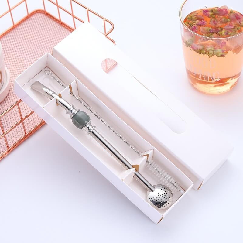 hilloo-paille-inox-avec-filtre-rose-16-5cm-r-utilisable image 5