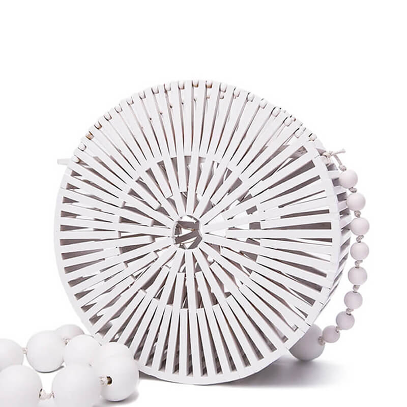 hilloo-sac-bambou-anse-perles-blanc-taille-s image 1