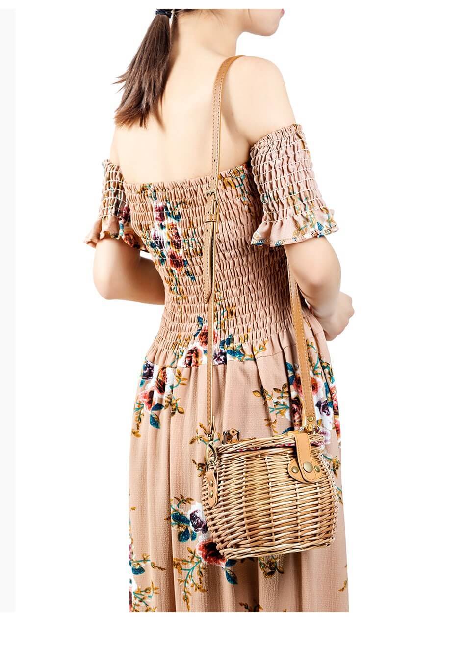 hilloo-sacs-bambou-panier-rond-sac-bambou-naturel-cuir image 5