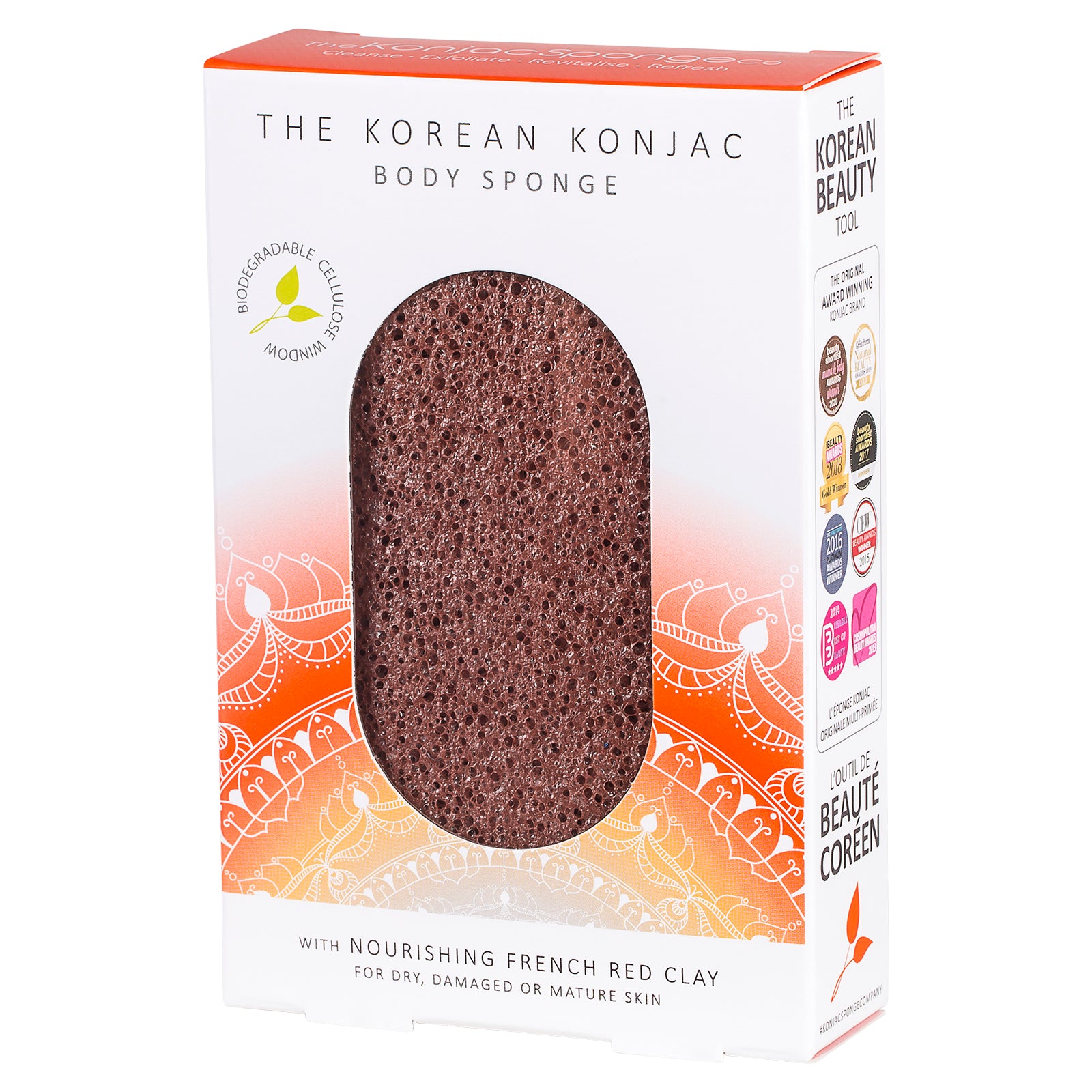 konjac-sponge-company-mandala-ponge-corps-argile-rouge image 2