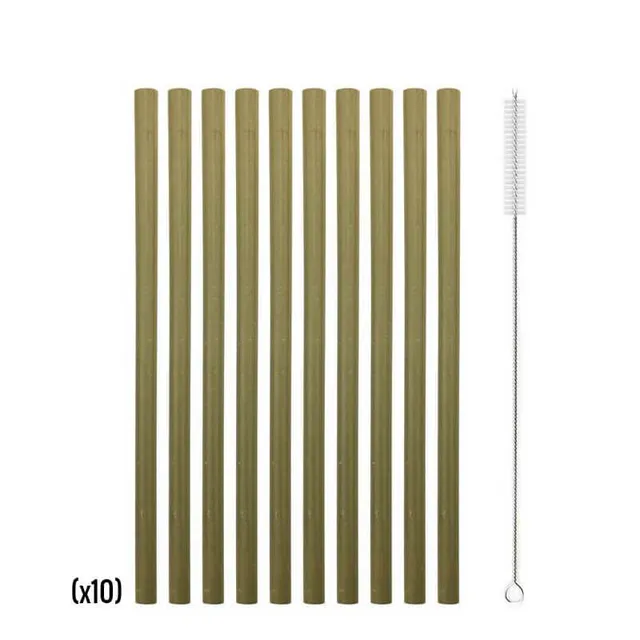 hilloo-pailles-bambou-naturelles-lot-100-goupillons-vert image 1