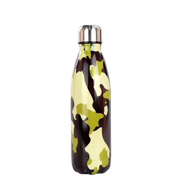 hilloo-bouteille-inox-camouflage-marron-500-ml-isotherme image 1