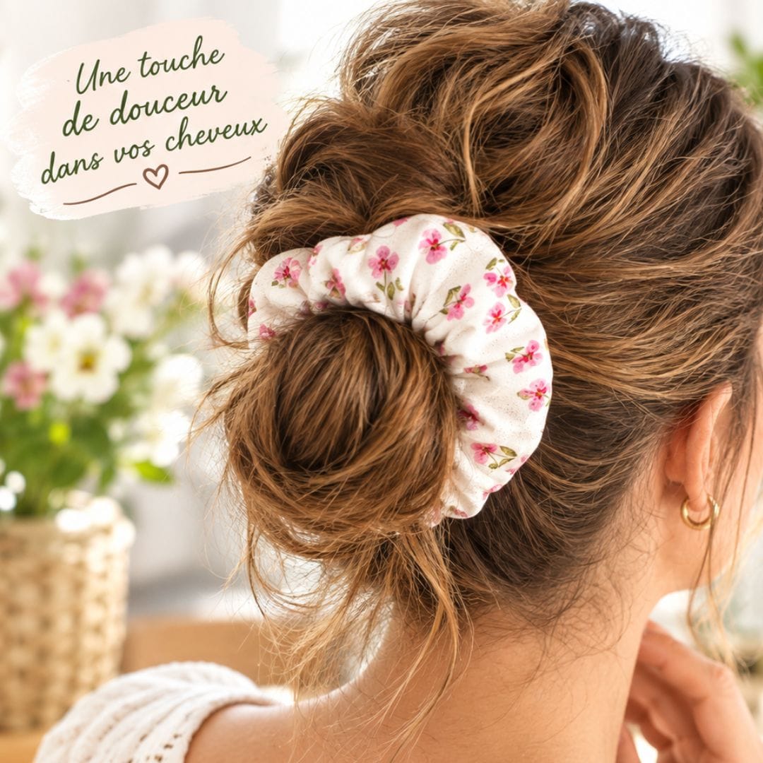 au-bonheur-de-petite-fleur-chouchou-pens-es-coton-bio-popeline-femme image 2