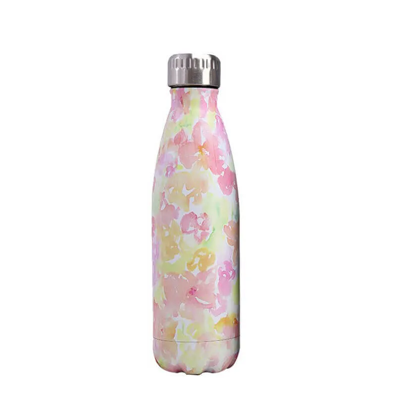 hilloo-bouteille-inox-fleurs-hippie-gourde-500ml-isotherme image 1