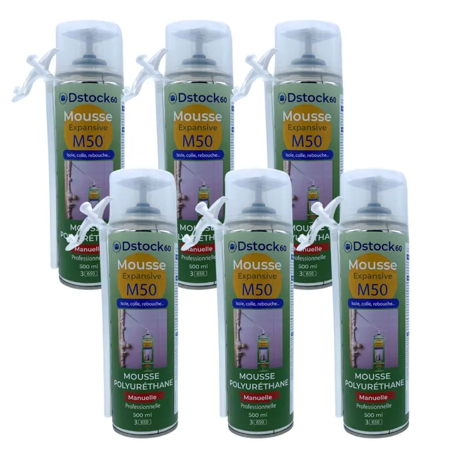 dstock60-construction-mousse-expansive-manuelle-500ml-lot-6 image 1