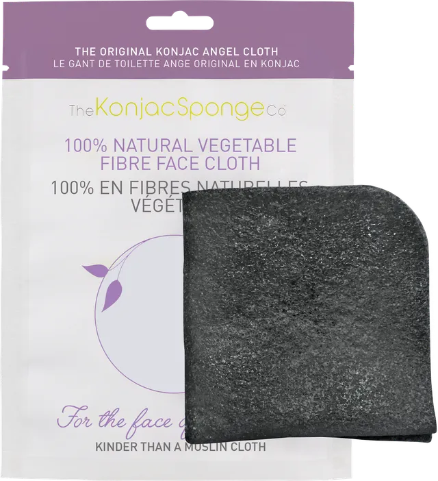 konjac-sponge-angel-cloth-charbon-bambou-lingette-visage image 1