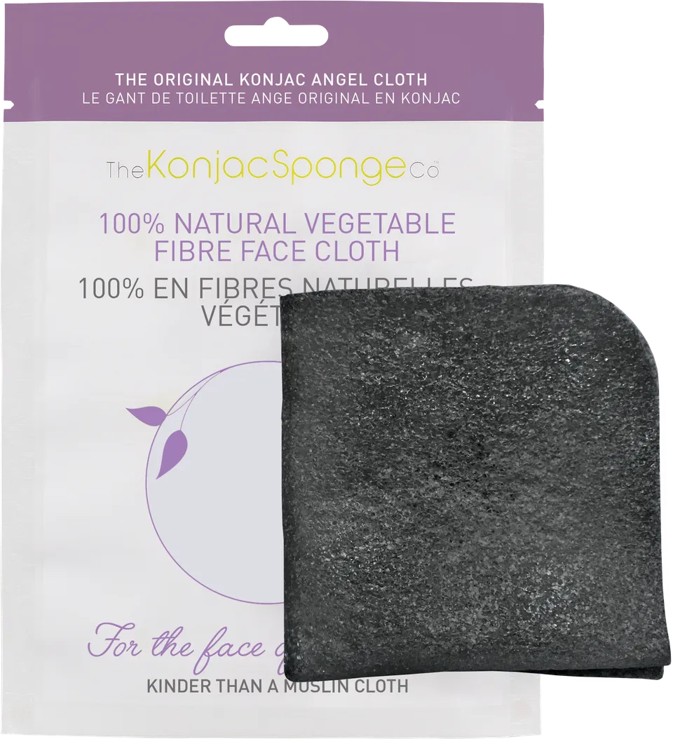konjac-sponge-angel-cloth-charbon-bambou-lingette-visage image 1