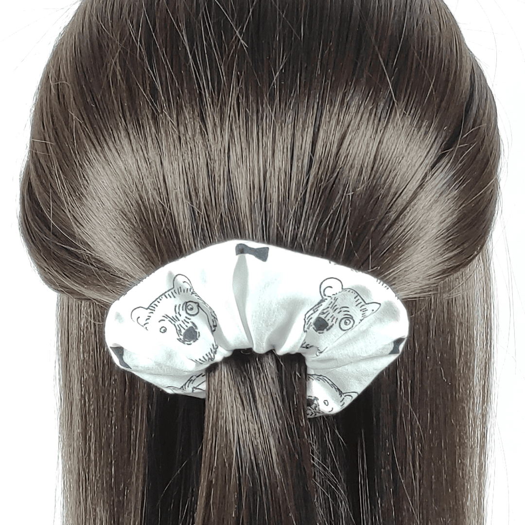 au-bonheur-de-petite-fleur-chouchou-enfant-oursons-blanc-coton image 2