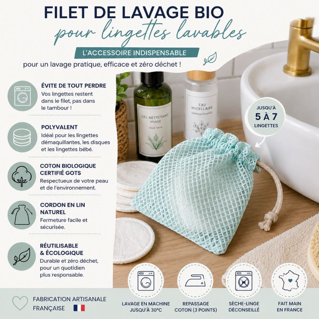 au-bonheur-de-petite-fleur-filet-lavage-coton-bio-bleu-lingettes image 2