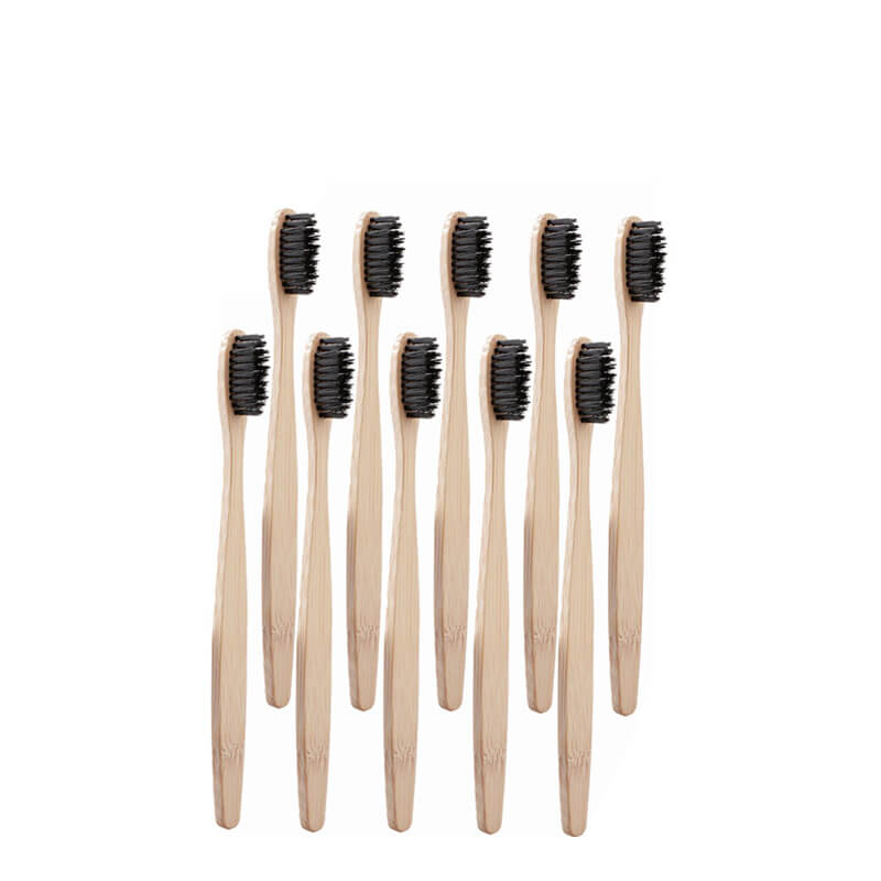 hilloo-brosse-dents-bambou-charbon-enfant-10-pcs-souple image 1