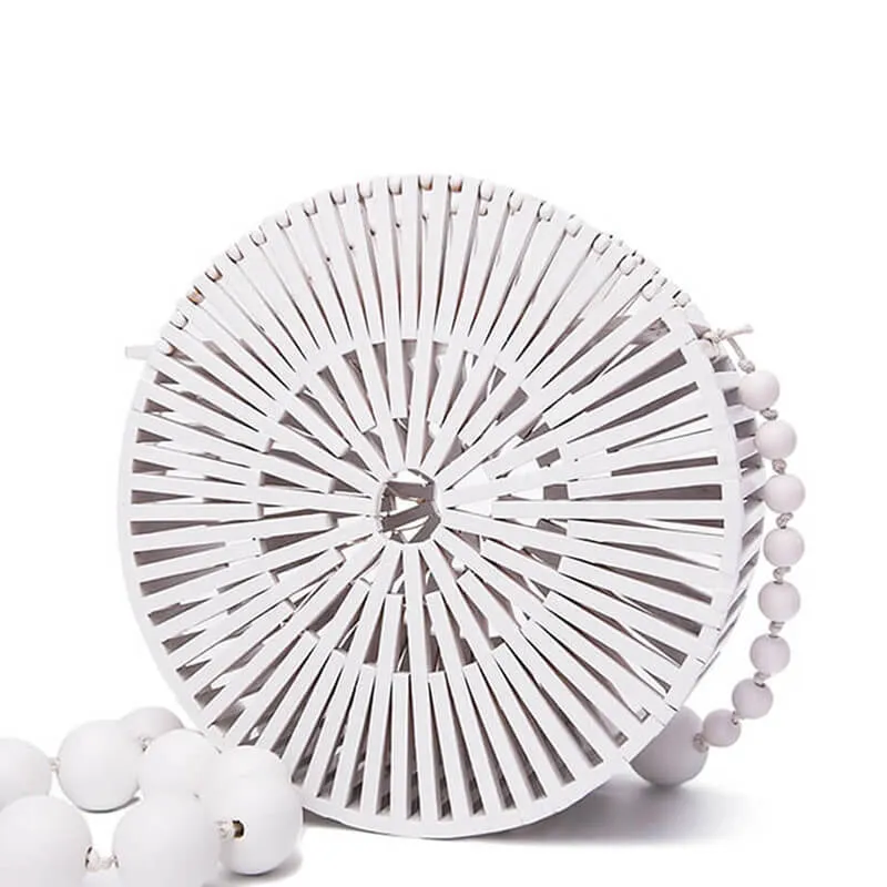 hilloo-sac-bambou-anse-perles-blanc-taille-s image 1