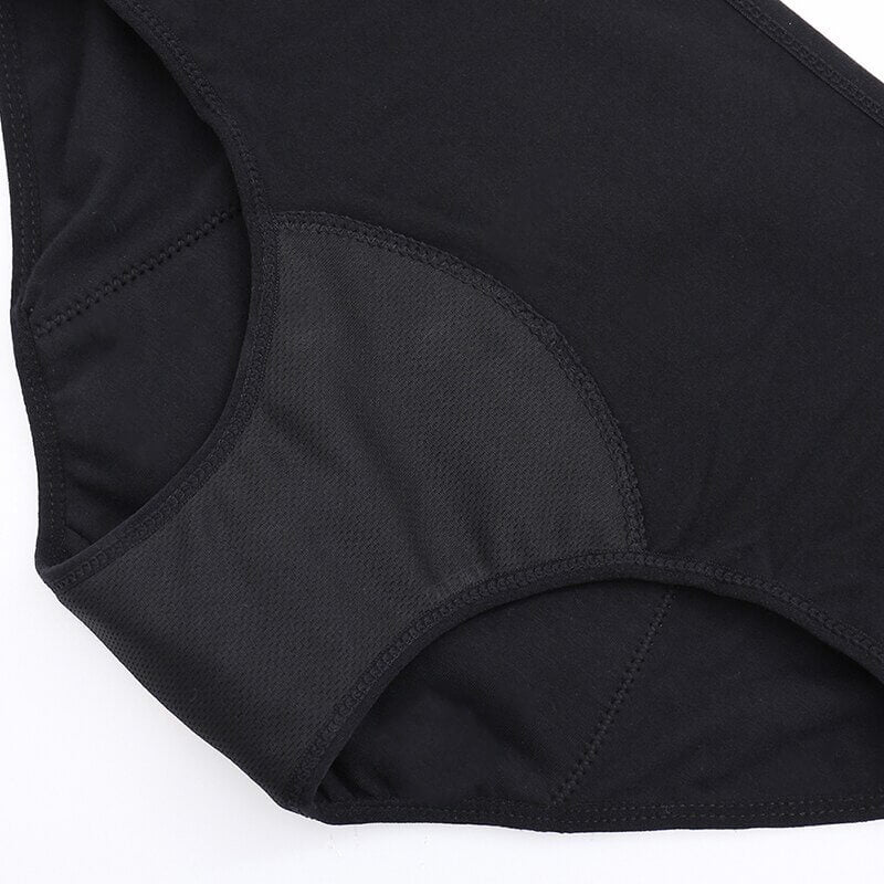 hilloo-culotte-menstruelle-coton-taille-haute-noire-taille-40 image 3