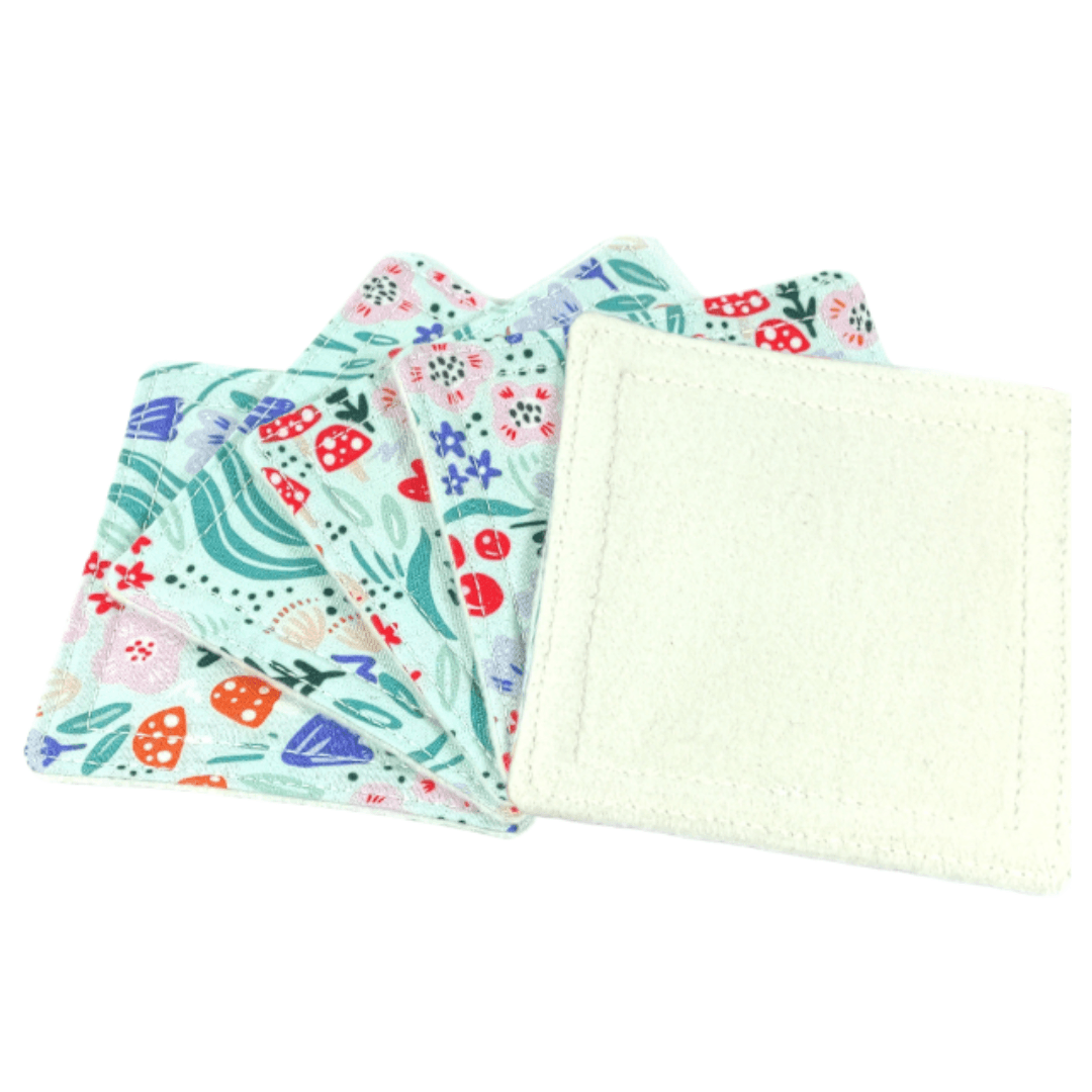 au-bonheur-de-petite-fleur-lingettes-nuit-magique-coton-bio-lot-5 image 1