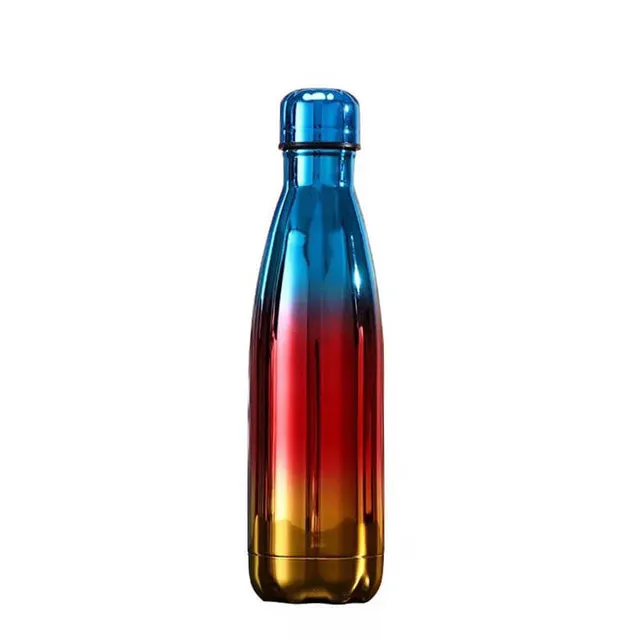 hilloo-bouteille-inox-bleu-rouge-or-brillant-gourde-500-ml-isotherme image 1