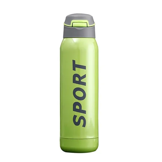 hilloo-gourde-inox-sport-isotherme-500ml-vert-gris image 1