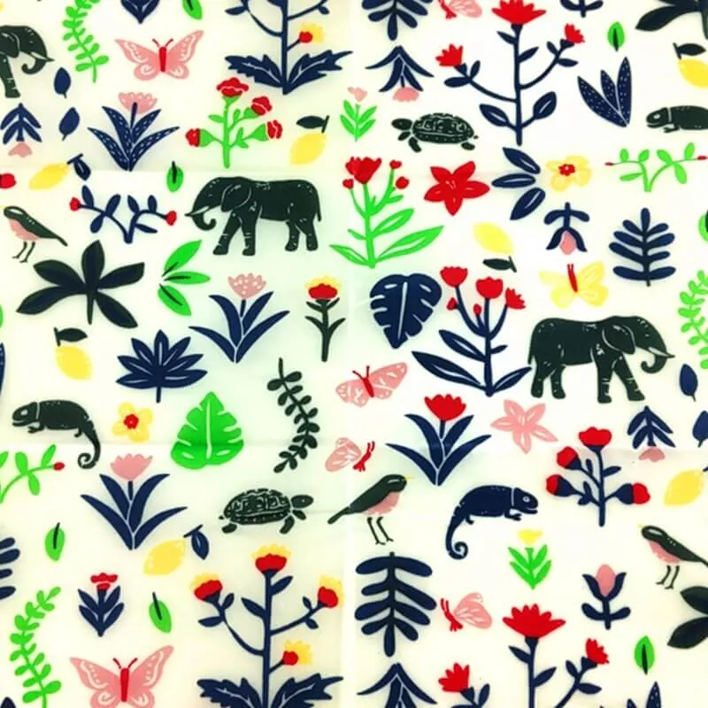 hilloo-emballages-cire-d-abeille-animaux-sauvages-bee-wrap-x3-lavable image 1