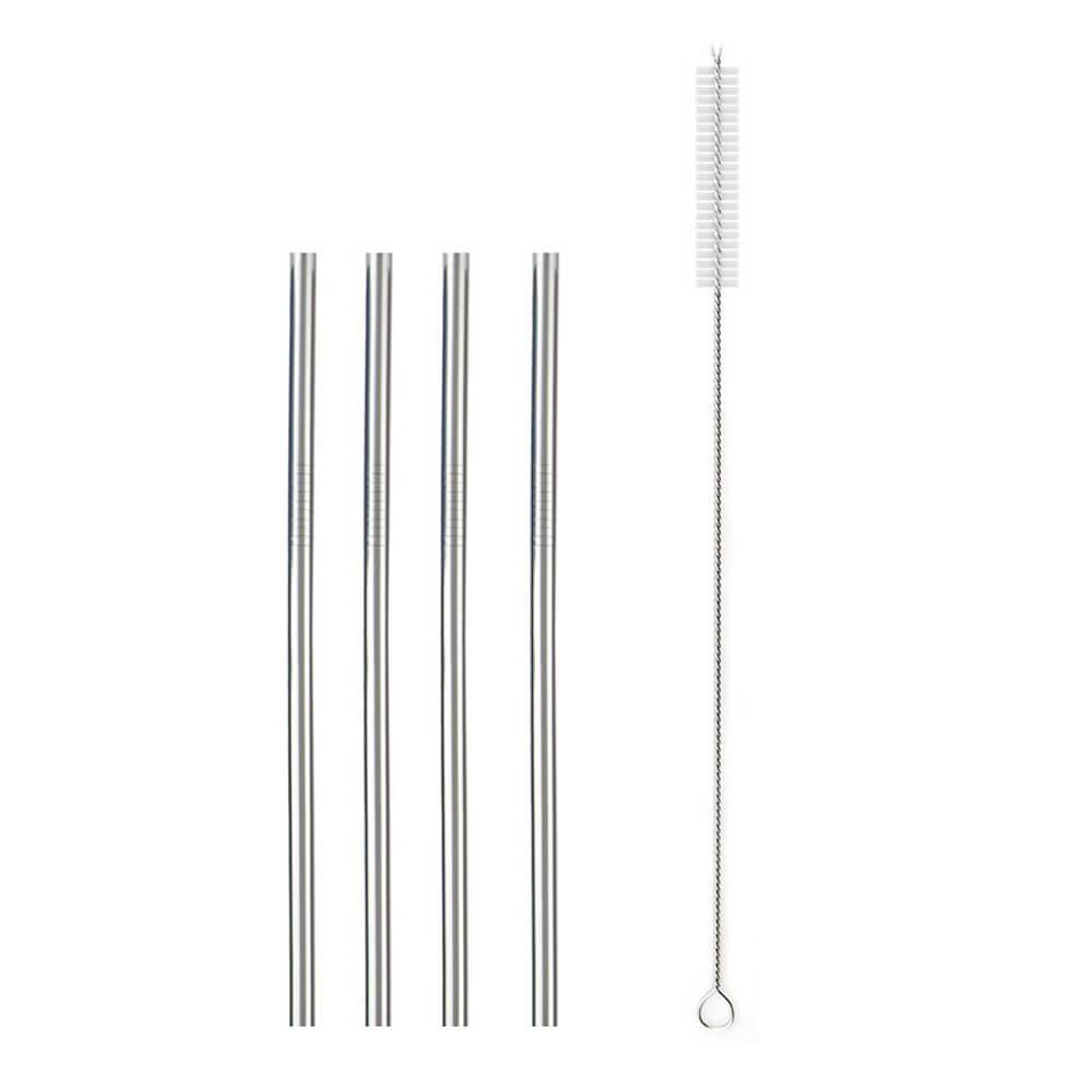 hilloo-pailles-inox-courtes-13-cm-paille-inox-argent-lot-de-4 image 1