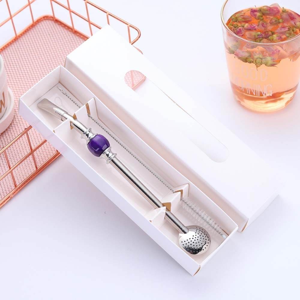 hilloo-paille-inox-avec-filtre-rose-16-5cm-r-utilisable image 3