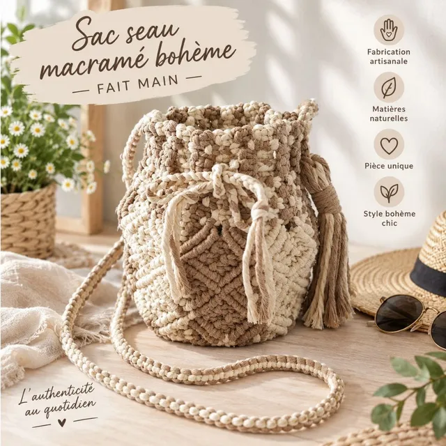 au-bonheur-de-petite-fleur-sac-seau-macram-boh-me-beige image 1