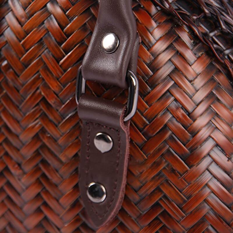 hilloo-luxe-sac-bambou-tress-main-anses-cuir image 4